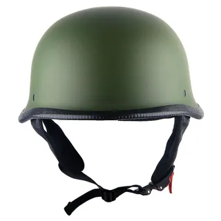 Photo of Motorcycle Half Helmet German Style Small Green Open Box
