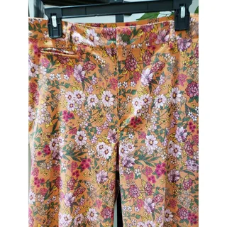 Photo of Adyson Parker Women's Multicolor Floral Cotton Casual Wide Leg Cropped Pants 10