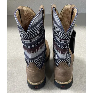Photo of Twisted X Children's Size 4M Hooey Aztec Print /Brown Square Toe Boots -Western