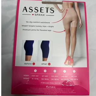 Photo of Assets by Spanx Shaping Sheers Pantyhose Size 3 Large Nude Tummy Control NWT