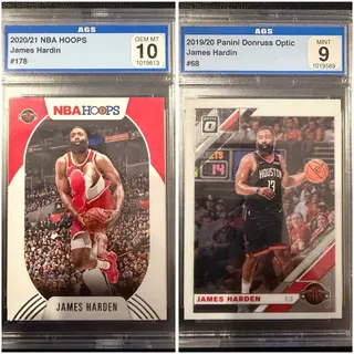 Photo of Basketball James Harden Graded Cards Lot Of 2 NBA Hoops & Donruss Optic