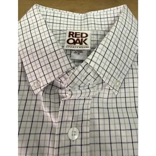 Photo of Vintage Red Oak Notre Dame Fighting Irish Plaid Short Sleeve Shirt Men M 44 Chest