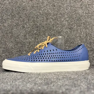 Photo of Vans UltraCush Classic Perforated Blue Leather Lace Up Sneakers Shoes Mens 9.5