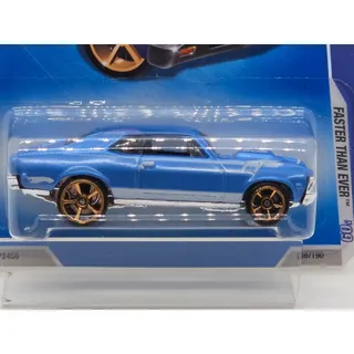Photo of 2009 Hot Wheels ’68 Chevy Nova Faster Than Ever Metallic Blue 10/10