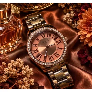 Photo of Kenneth Cole Copper Tone Rhinestone Watch 40mm New Battery