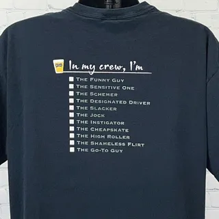 Photo of Bushmills Irish Whiskey T Shirt XL X-Large Black Funny Crew Drinking Bar Tee