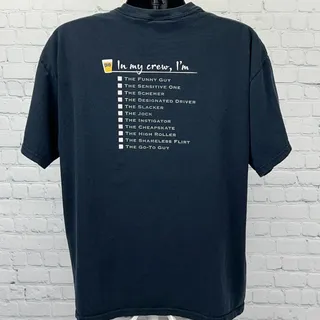 Photo of Bushmills Irish Whiskey T Shirt XL X-Large Black Funny Crew Drinking Bar Tee