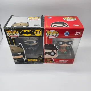 Photo of Funko Pop Heroes DC Batman Red Son #312 Robin #377 Vinyl Figures Lot of 2