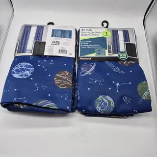 Photo of NEW- Space and Planets Solar System Kids Curtains 2 Panels 38"x84"