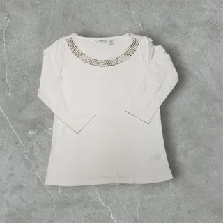Photo of Liz Claiborne White Grommet Top SP Petite Office Siren Corpcore Y2K Stretch