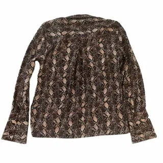 Photo of Equipment Huntley Snake-Print Button-Front Shirt