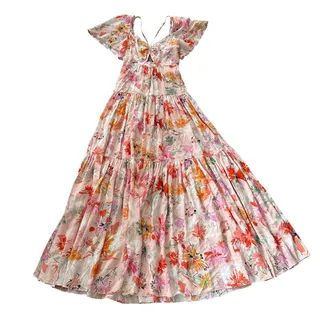 Photo of NEW Tanya Taylor Willa Dress Peach Pink Foral