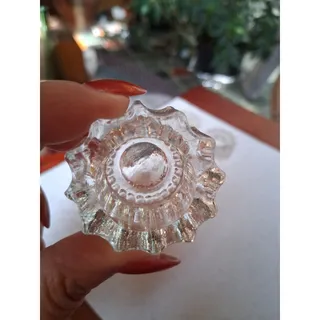 Photo of Set of 6 Vtg Clear Glass Fluted Salt Cellars 1.5 " (3238)