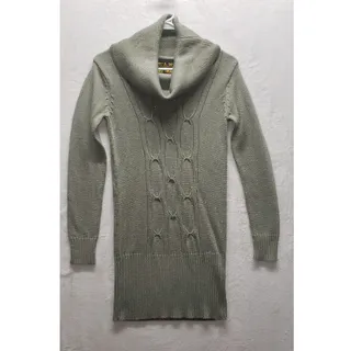 Photo of Vintage Miss Milan Sage Green Cowl Neck Sweater XS Tunic Soft Grunge Lurex Knit