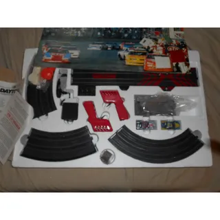 Photo of New Open Box 1991 Daytona 500 NASCAR Slot Car Set HO Scale with 2 Cars #9510