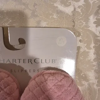 Photo of Charter Club Women Slippers Pink Quilted Plush Memory Foam Slip Ons