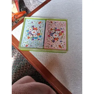 Photo of Vtg Hallmark Double Deck Playing Cards Daisies Daisies in Original Box (3242)