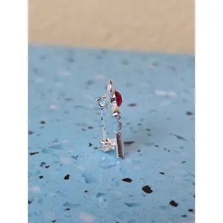 Photo of Silver Angel with Red Stone Brooch Pin