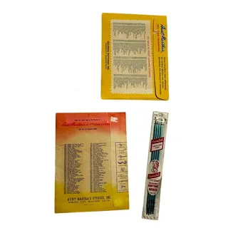 Photo of Vintage Lot-Aunt Martha’s Hot Iron on Transfers & Susan Bates Knitting Needles