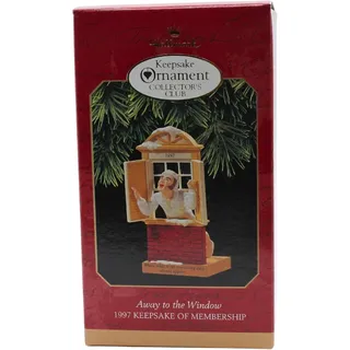 Photo of ADI 1997 Hallmark Keepsake Away to the Window Membership Christmas Ornament QXC5135