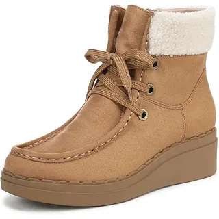 Photo of LifeStride Devon Winter Boots, Fur Lined, Honey Tan, Size 11
