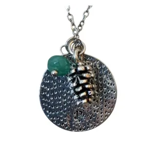 Photo of Blossom Collection Pine Tree Pine Cone Charm Silver Tone Necklace & Earring Set