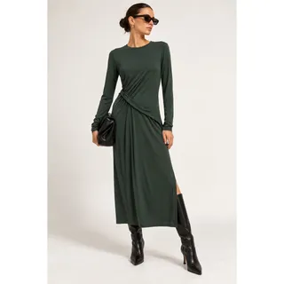 Photo of Equipment Femme | Xander Cupro Midi Dress in Scarab Forest Green M