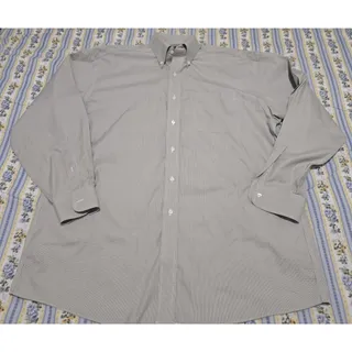 Photo of Jos A Bank Dress Shirt 16.5 33 Travelers Collection Olive Micro Houndstooth