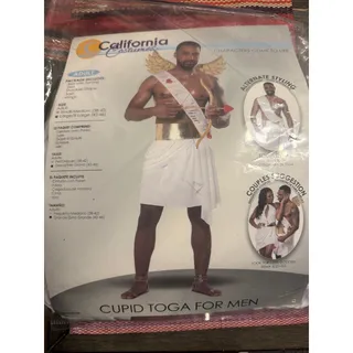 Photo of California Costumes Cupid Toga Men L/XL 42-46 Greek Roman Angel Wings Set