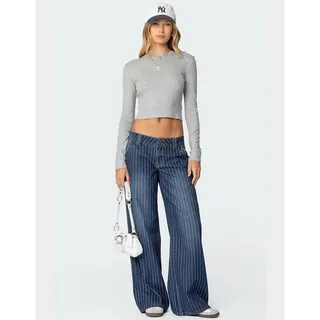 Photo of EDIKTED Cory Striped Low Rise Jeans size small