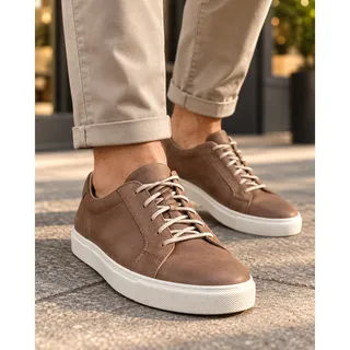 Photo of Nisolo Diego Low Top Leather Sneakers Men’s 8 Tobacco New In Box