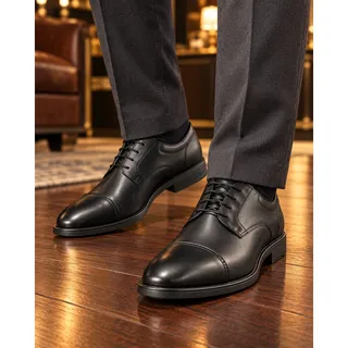 Photo of Nunn Bush KORE Icon CT OX Men’s Black Leather Dress Shoes Size 9 New in Box