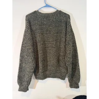 Photo of VTG Chunky Knit Cardigan Adult Large brown Sweater Northwest Territory Preppy