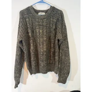 Photo of VTG Chunky Knit Cardigan Adult Large brown Sweater Northwest Territory Preppy