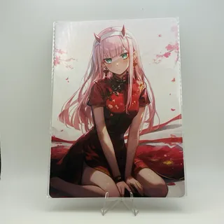 Photo of Zero Two Waifu Card – Darling in the Franxx A5 Board Anime Art