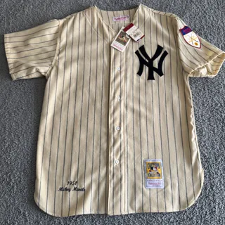 Photo of 100% Authentic Mickey Mantle 1951 Mitchell & Ness New York Yankees Wool Jersey L