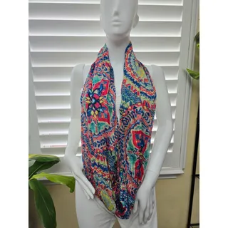 Photo of Multicolor Floral Cottage 90s Infinity Scarf OSFM