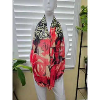 Photo of Flower Pattern Multicolor Y2K 90s Cottage Infinity Scarf OSFM