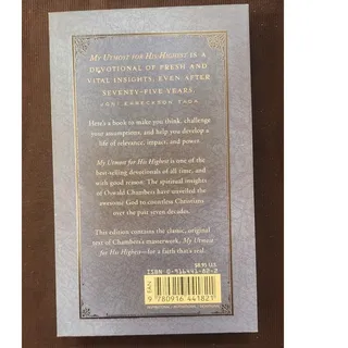 Photo of My Utmost for His Highest Classic Edition Oswald Chambers Paperback Devotional