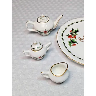 Photo of A Cup of Christmas Tea 10 Piece Mini Tea Set - Waldman House - 1995