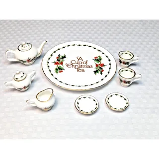 Photo of A Cup of Christmas Tea 10 Piece Mini Tea Set - Waldman House - 1995