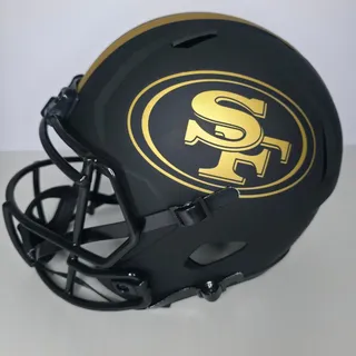 Photo of Nick Bosa Signed Full Size Speed Helmet 2019 DROY INSCRIPTION BECKETT COA