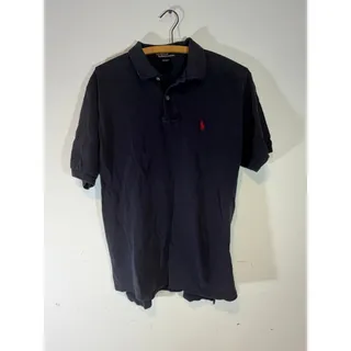 Photo of Polo Ralph Lauren Men's Medium The Iconic Mesh Knit Polo Shirt navy blue Classic