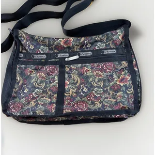 Photo of LeSportsac Deluxe Everyday Bag Crossbody Multicolor Purse VTG Tapestry Flower