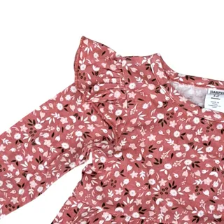 Photo of NWT Harper Canyon Girls Floral Ruffle Babydoll Long Sleeve Dress Size 12M 