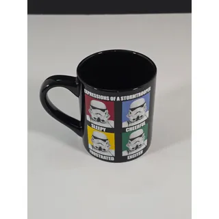 Photo of Star Wars Stormtrooper Expressions 14 oz Black Ceramic Mug Silver Buffalo