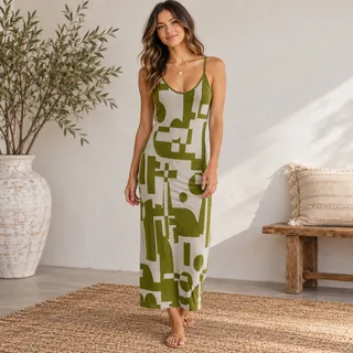 Photo of Peppermayo sweetheart knit maxi dress geometric pattern small/medium stretchy