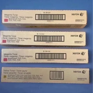 Photo of Lot of 5 Genuine Xerox Toner Cartridges OEM 006R01511 006R01510 006R01394 Cyan