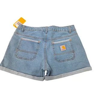 Photo of NWT Carhartt Rugged Flex Denim Shorts Size 14  Light Wash