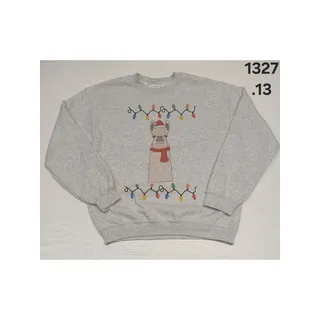 Photo of Gildan (Medium) Gray Funny Xmas Lama Ugly Pullover Sweater